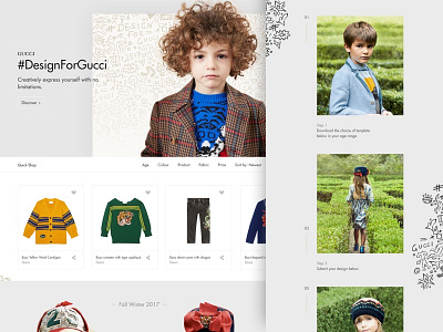 #DesignForGucci Campaign campaign design gucci harvey lorimer ui web