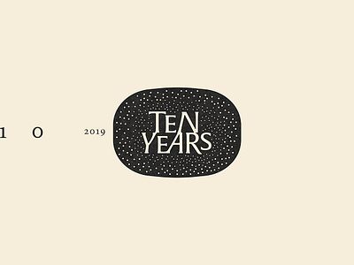 10 years old custom type stipple type typography