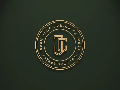 Nashville Junior Chamber chamber of commerce gold green seal
