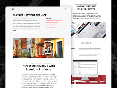 Listing Case Study Screen case study design landing page screen ui web