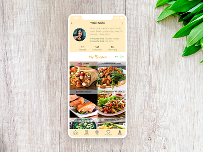 Ui Challenge 006 - User Profile 100 daily ui challenge daily 100 challenge food food app green profile ui user user profile