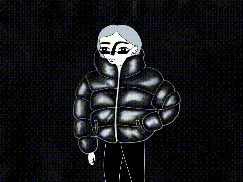 Puffer Jacket balloon balloon pop explosion girl puffer puffer jacket tiny sunglases winter jacket