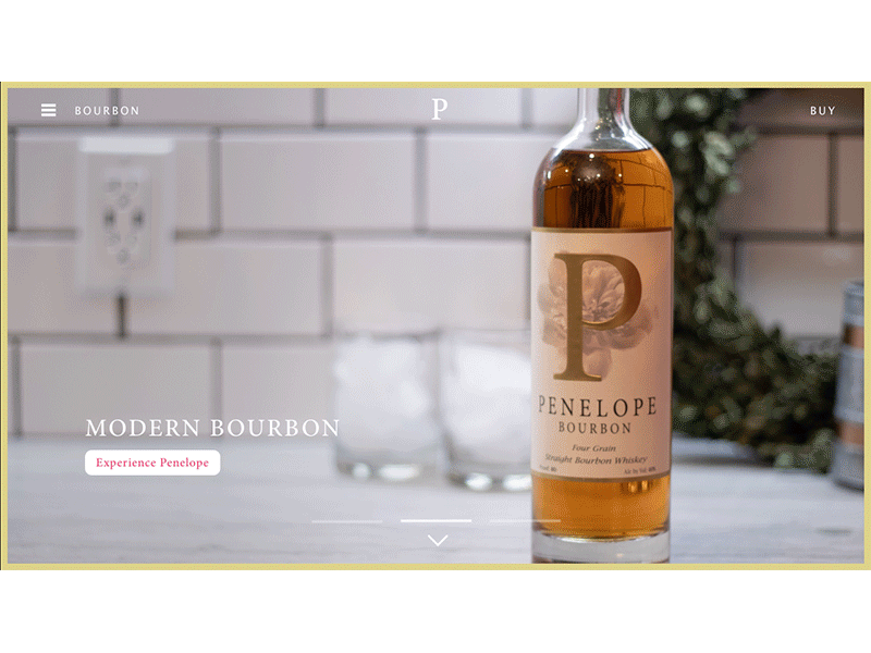 Penelope Bourbon - Landing Page branding branding design carousel design interaction design landing page ui ux web website website design