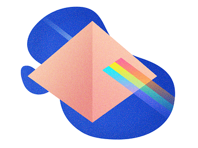 Prism blue illustration noise pyramid rainbow shade