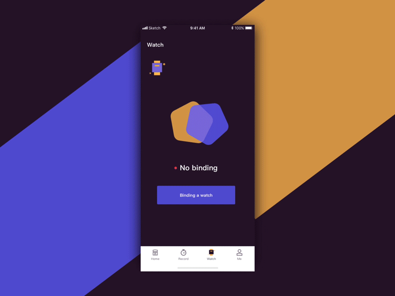 Watch the binding app binding black ui ux watch