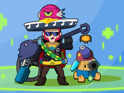 Brawl Star Character Fusion Art. character design vector