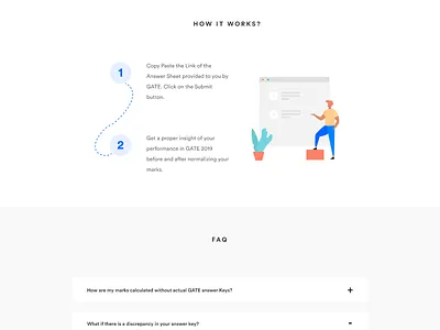 Process - Rank Predictor design homepage illustration landing page vector web