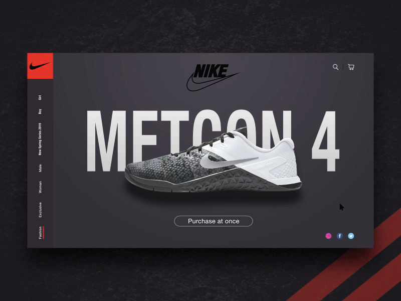 Nike web logo ui ux web 动画 品牌 商标 设计