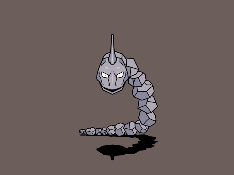 Onix after effects attack character animation onix pokedex pokemon pokemongo rock