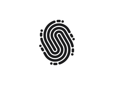 Dactylogram Logo design fingerprint galaxy lettering logo logomark mark s security spiral