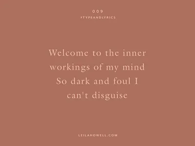 Type and lyrics #009 font serif type type review typelyrics typography