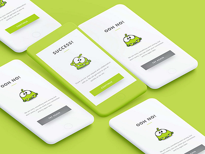 Walk-through screens design for an iPhone beautiful ui cuttherope ios design ui ui design mockup ux walkthrough