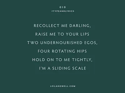 Type and lyrics #010 font san serif type typelyrics typereview typography