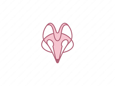 Pink Fox Logo branding canine cute flat for sale fox icon logo pink simple vector