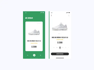 Shoe interface interface design ui 设计
