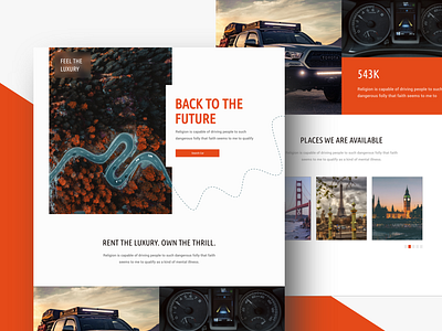 Rent a Car branding design illustration typogrphy web