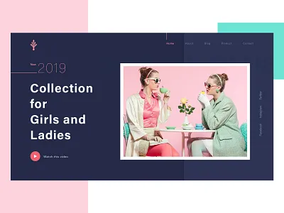 Collection for Girls and Ladies design modern logo typography ui ui design ux web