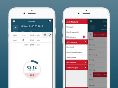 Timetracking Software mobile app mobile ui mobile uiux ui user experience user experience ux