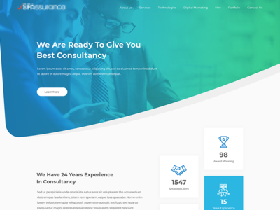 Consultancy Service Page design ui