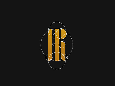 R brand branding golden ratio golden ratio logo icon ikon logo