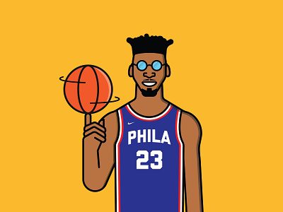 Favourite Athletes - Jimmy Butler 76ers basketball clean design illustration illustrator jimmy butler minimal nba portrait vector