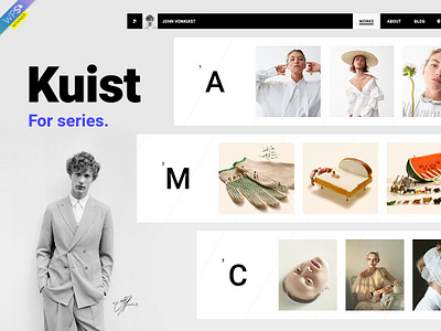 Kuist Portfolio Theme Elements Cover agency creative design designers gallery photographer photography portfolio template theme ui ux web webdesign website wordpress