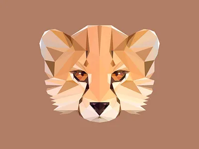 Low poly cheetah animal art cat cheetah creative element geometric graphic illustration image low low poly modern nature poly trendy triangle vector wild wildlife
