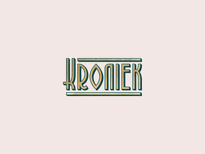 Kroniek Bar Restaurant 3d letters bar bar branding belgium deinze font gold green kroniek logo logodesign old pink restaurant retro retro font