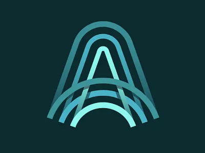 Letter A Icon blue branding creative design graphic icon illustration illustrator letter logo logo mark newglue typography vector