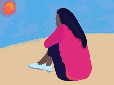 Lost in thoughts illustration