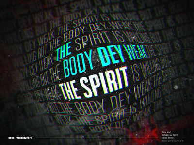 The Spirit is Willing adobe photoshop bible christianity liquify nigeria text type typography word