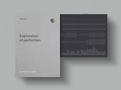 Naturaland — Sample book branding grey identity print