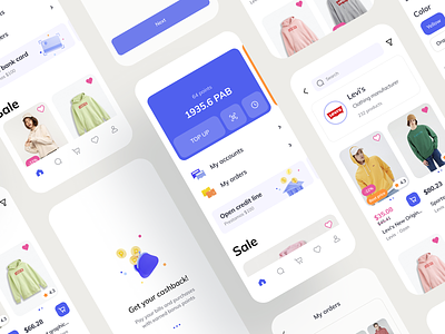 PuntoPago Marketplace app bank cuberto illustration marketplace merchant mobile payment shopping ui usability design user experience ux