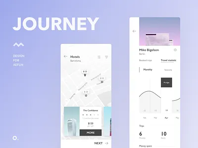 Journey app design journey ui
