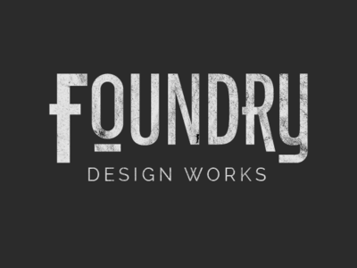 Foundry Logo branding design distressed graphic design graphic art logo rugged typography vector