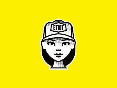 the logo my boss dissatisfied with cap girl girl illustration logo profilephoto ui vector