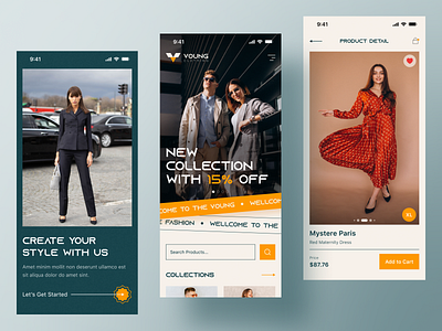 Voung Clothing app case study cloth clothing design fabric fashion mobile application design mobile design modern tailor ui ux v