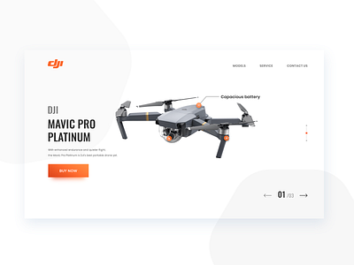 Page DJI MAVIC PRO PLATINUM card color design designer dji illustration interface logo mavic photoshop typography ui user ux web