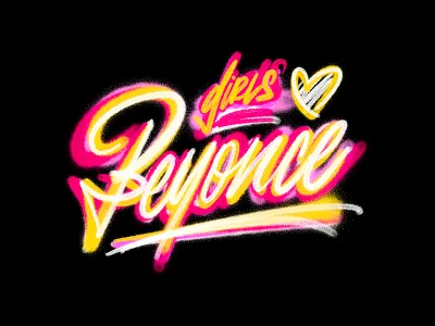 Everyone Loves Beyonce... beyonce custom experimental hand drawn handlettering handtype lettering photoshop pink procreate raster script spray paint texture type typography wip work in progress