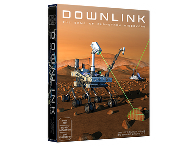 Downlink front box 3d board game boardgame digital 3d environment game art illustration space xtronaut