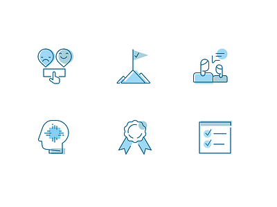 Work Analytics Icons blue icons ui web