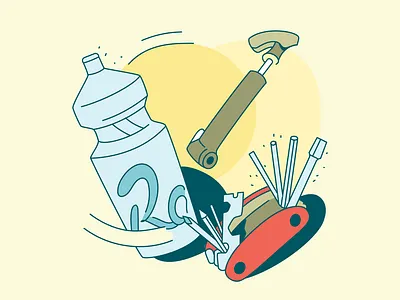 Equipment bicycle bike cycle illustration vector