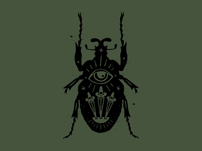 Beetle beetle bug illustration insect sword tarot witchcraft