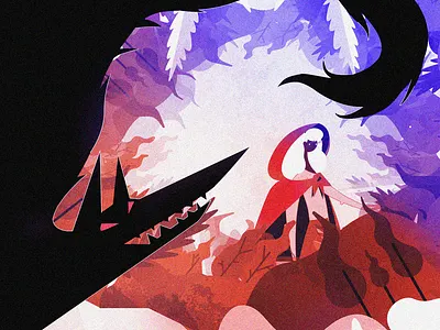 Red Riding Hood book characer charakter design digital folktale girl illustration illustrator red riding hood story illustration vector vectorart wolf