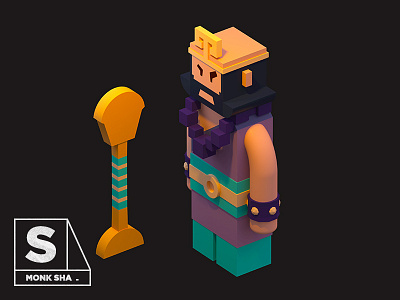 the Sha Monk c4d ui 插图 设计