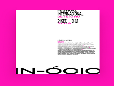É-Aqui-In-Ócio - Theater Festival · 2018 design editorial design festival journal theater typography