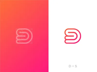D + S Monogram branding gradient identity logo logo design logo mark monogram wip
