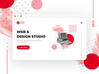 Web & Design Studio Website design illustration minimal red studio ui ux ui web website