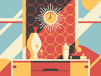 Mod Digs illustration mid century modern retro