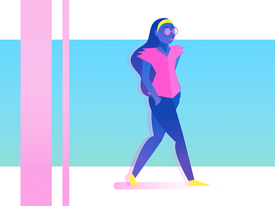 stroll character design illustrator practice shapes vector